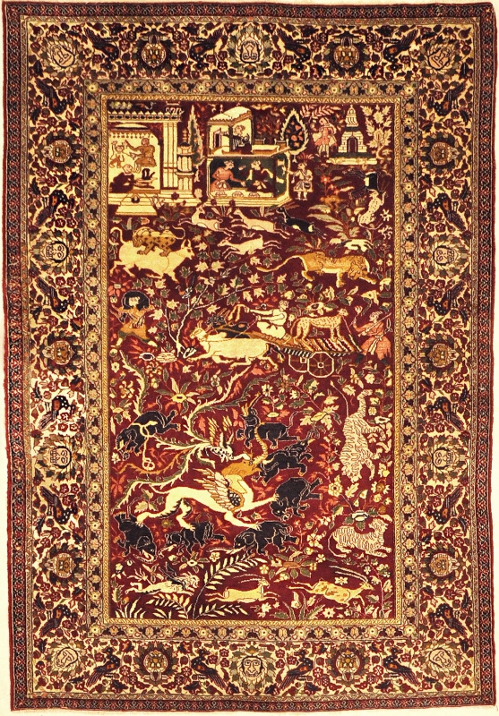 فرش انتیک دوره امپراطوری مغول در هند
